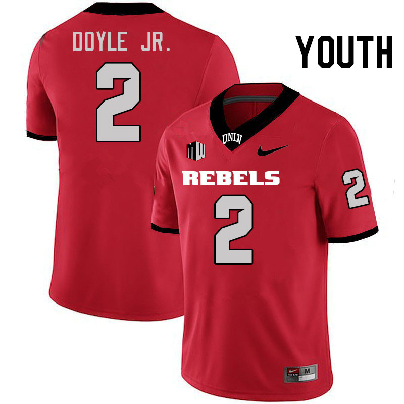 Youth #2 Antonio Doyle Jr. UNLV Rebels College Football Jerseys Stitched-Scarlet